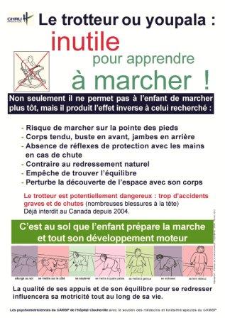 Les dangers du youpala, chariot de marche : avis du pédiatre